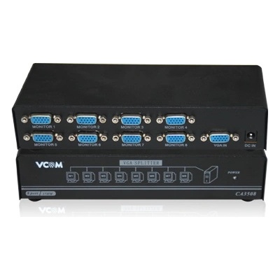 VCOM Сплитер VCom - DD138, VGA/8xVGA, черен (DD138)