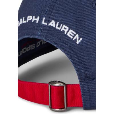 Ralph Lauren Памучна шапка с козирка Polo Ralph Lauren в тъмносиньо с апликация 710968730 (710968730)