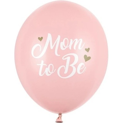 PartyDeco BALONKY latexové Mom to Be pastelově bledě růžová 30 cm