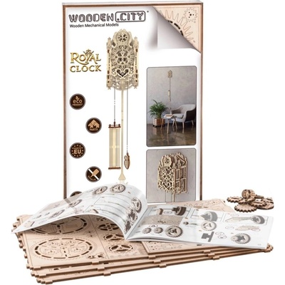 Wooden City 3D puzzle Kráľovské hodiny 126 ks