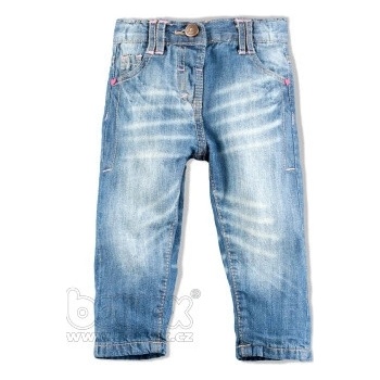 Minoti dievčenské nohavice, modrá tmavá jeans