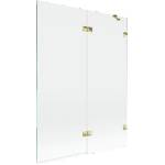 Mexen Lunar параван за вана 2-крилен десен 130 x 150 см, прозрачен, златен - 897-130-100-50-00-P (897-130-100-50-00-P)