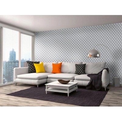 DIMEX ART Луксозна флизелинова тапета сиви 3d кубчета вертикално