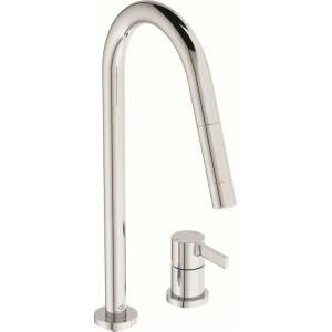 Ideal Standard Кухненски смесител с издърпващ се душ Ideal Standard Gusto 242 гланцов хром 2 вида струя (BD424AA)