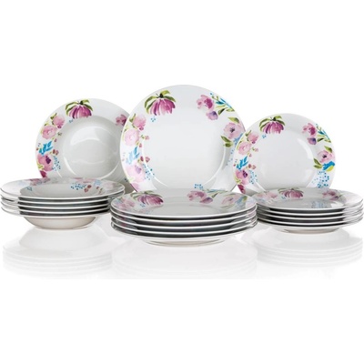 Banquet Sada jídelní Pink Flowers 18 ks – Zboží Dáma