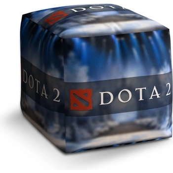Sablio Taburet Cube DOTA 2 Modrá 40x40x40 cm