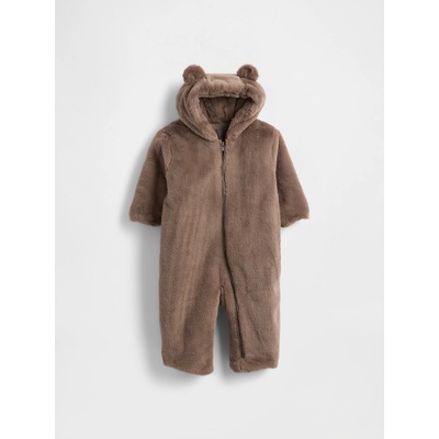 GAP Baby overal z umělé kožešiny Unisex Hnědá