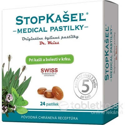 Dr.Weiss STOPKAŠEĽ Medical PASTILKY 24 ks