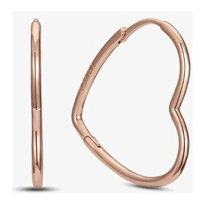 Prosperk Náušnice srdce rose gold S4250