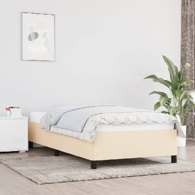 zahrada-XL 347023 Rám postele bez matrací krémově textil