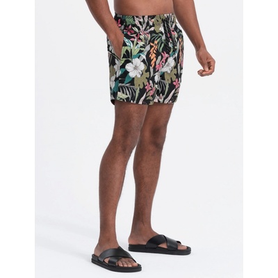 Ombre Clothing pánske šortkové plavky Icelios čierna