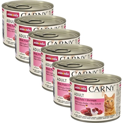 Animonda Carny Adult - Говеждо и пуйка с скариди 6 x 200 г