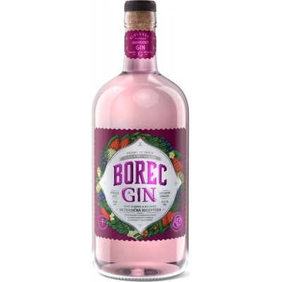 Borec Jahodový Gin 37,5% 0,7 l (čistá fľaša)
