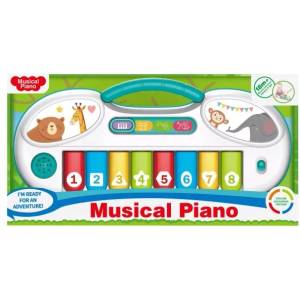 Man Yuk Toys Бебешко пиано с 8 клавиша, звук и светлинни ефекти (852bs)