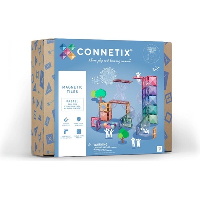 Connetix Guličková dráha Pastel 80 ks