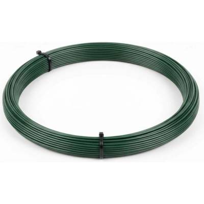 Drát vázací poplastovaný 1,4 mm/50 m v zelené barvě RAL 6005