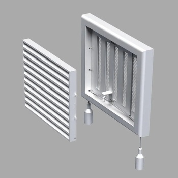 Vents РЕШЕТКА ПЛАСТМАСА 19Х19 С ЖАЛУЗИ