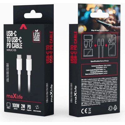 Maxlife OEM0101023 USB C-USB C 2m bílý