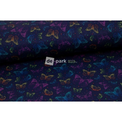 de-park Zimní softshell 10/3 - Duhoví motýlci