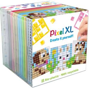 Pixelhobby Комплект от 3 мозайки с пиксели XL, Pixelhobby, Куб - Домашни любимци (24212)