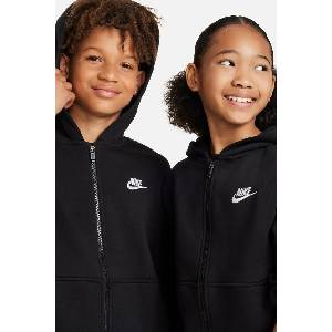 Nike суичър с цип и качулка за деца с памук Sportswear Club Fleece (FD3004)