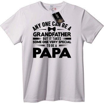 NOONEBRAND Тениска Папа Специален Дядо - 2XL, White