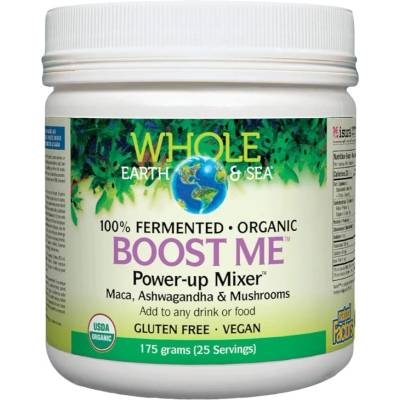 Natural Factors Whole Earth & Sea Boost Me Power-up Mixer, неовкусен, 175 g, Natural Factors
