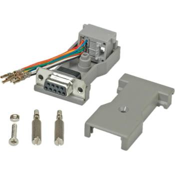 Roline Адаптер Roline 12.03. 7530, от DB-9(ж) към RJ-45(ж), 8P/8C, сив (12.03.7530)