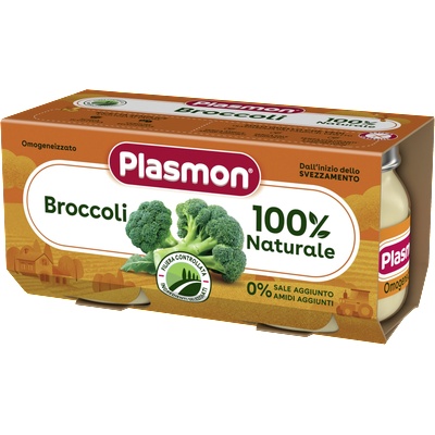 Plasmon Пюре от броколи 6+м 2х80г