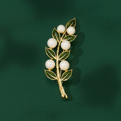 Éternelle brož se sladkovodními perlami Nicola B2368-M02-305 zlatá