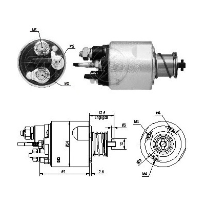 Spínač startéru Valeo D7E27, 594610