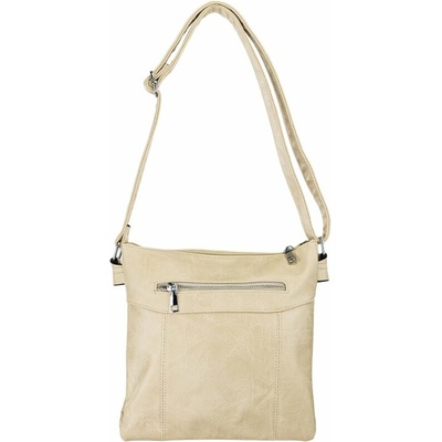ANGELA dámska crossbody koženková kabelka Svetlo Béžová