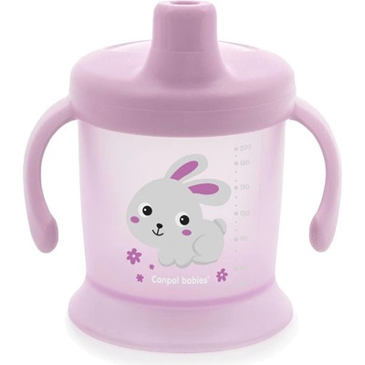 Canpol babies nevylévací hrníček Bunny & Company Zajíček růžový 200 ml