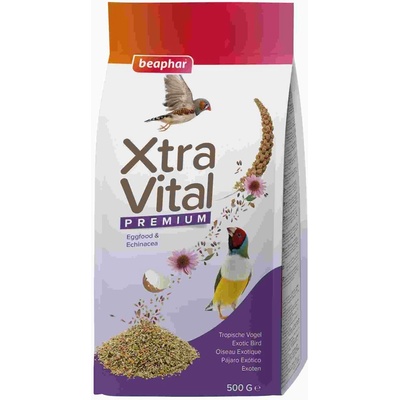 Beaphar XtraVital Exotic Bird - Премиум храна за екзотични птици от семена, плодове и яйчна храна, 500 гр