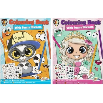Moxy Книжка за оцветяване, А4, със стикери, асорти, 48 броя (5525122306)