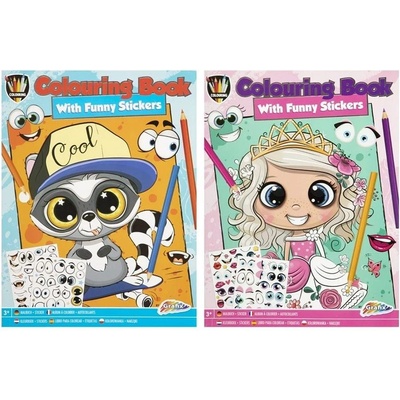 Moxy Книжка за оцветяване, А4, със стикери, асорти, 48 броя (5525122306)