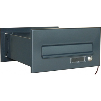 3MH s.r.o. Poštovní schránka MD rovná k zazdění do sloupku antracit se zvonkovým tlačítkem