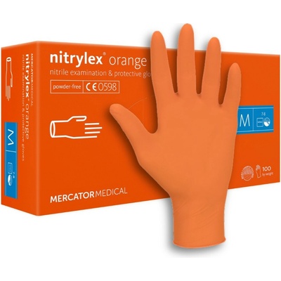 Mercator Nitrylex Orange na vyšetrenie 100 ks M 100 ks Oranžová