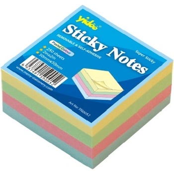 Самозалепващи листчета 50/50мм, пастел 250 листа