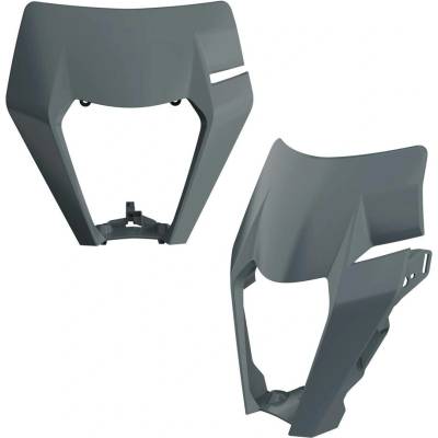 POLISPORT kryt předního světla KTM EXC / EXC-F / XC-W / XCF-W 125/150/200/250/300/350/450/500 17-19 barva nardo šedá (vzor OEM)