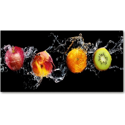 Foto obraz sklo tvrzené Ovocie a voda 100x50 cm