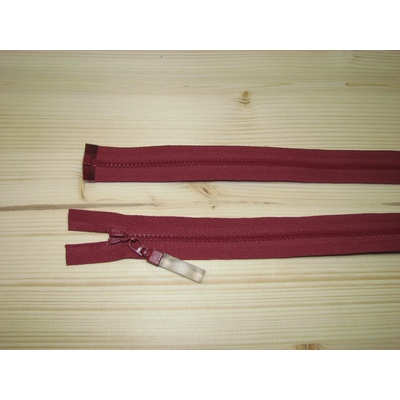 Kostenný zips bordový tmavý 3mm deliteľný jednosmerný 30cm