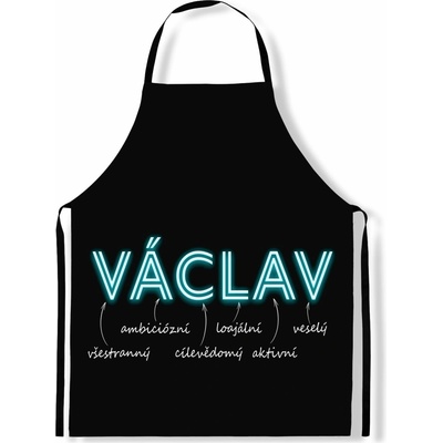 IMPAR Zástěra Mužská jména Neon Václav