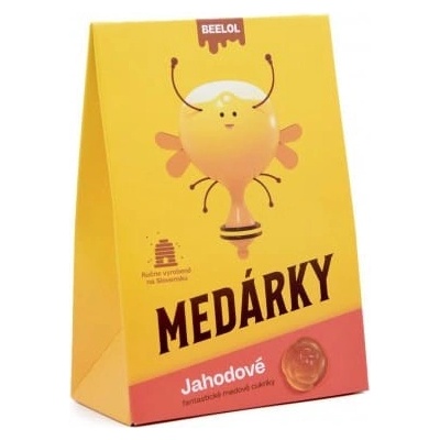Beelol Medové bonbóny s jahodami 70 g