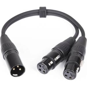 s. Cab Y100-03, XLR-F/2xXLR-M, 0.30m