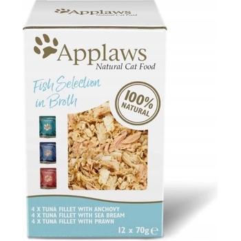 Applaws Котешка консерва Мултипак Избор от риба в бульон 12x70g