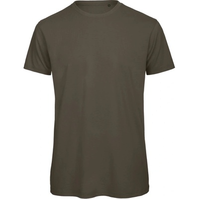 B&C tričko Inspire T medium fit z bio bavlny krátký rukáv pánské khaki