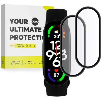 TVRZENÉ SKLO NA XIAOMI MI SMART BAND 7 / 7 NFC DOOP HYBRID GLASS ČERNÝ