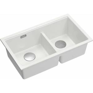 Quadron Logan 120 бяла - вградена мивка от неръждаема стомана, 76x45 см (HQL7645U1_BS_I) Мивка за вграждане