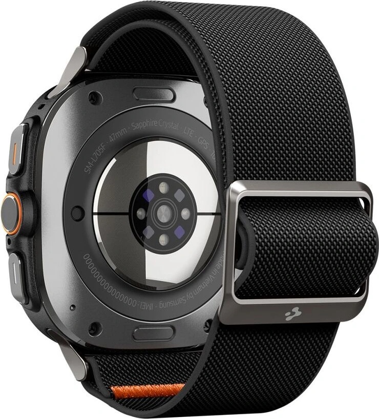 Spigen Текстилна каишка за Samsung Galaxy Watch Ultra (47mm) от Spigen Fit Lite - Черен (8809971235976)